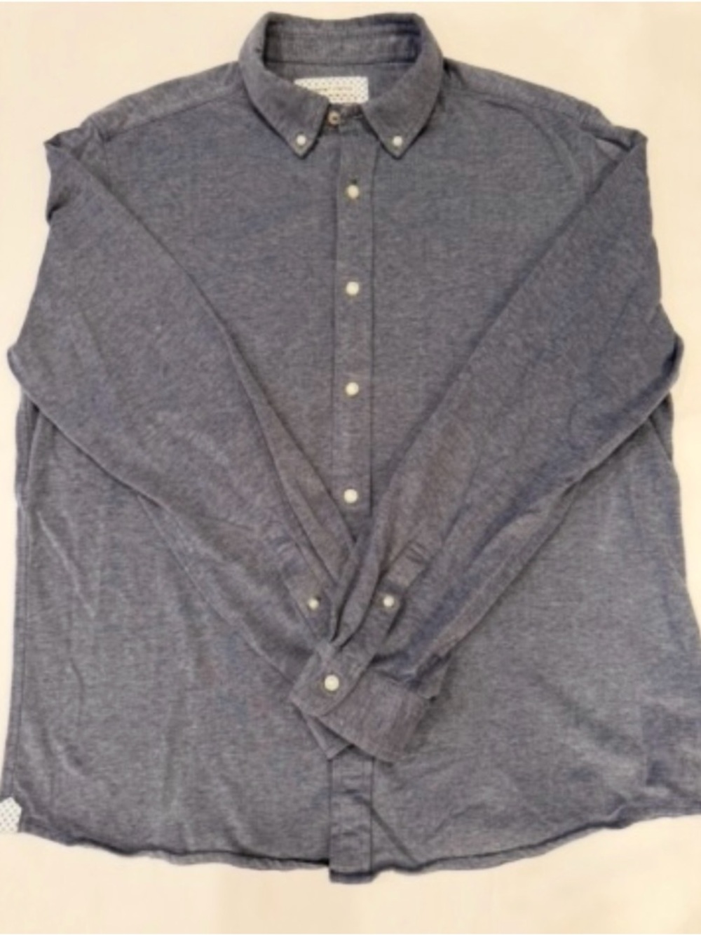 Jos A Bank 1905 Tailored Fit Comfort Stretch Blue Mens Large Long Sleeve
